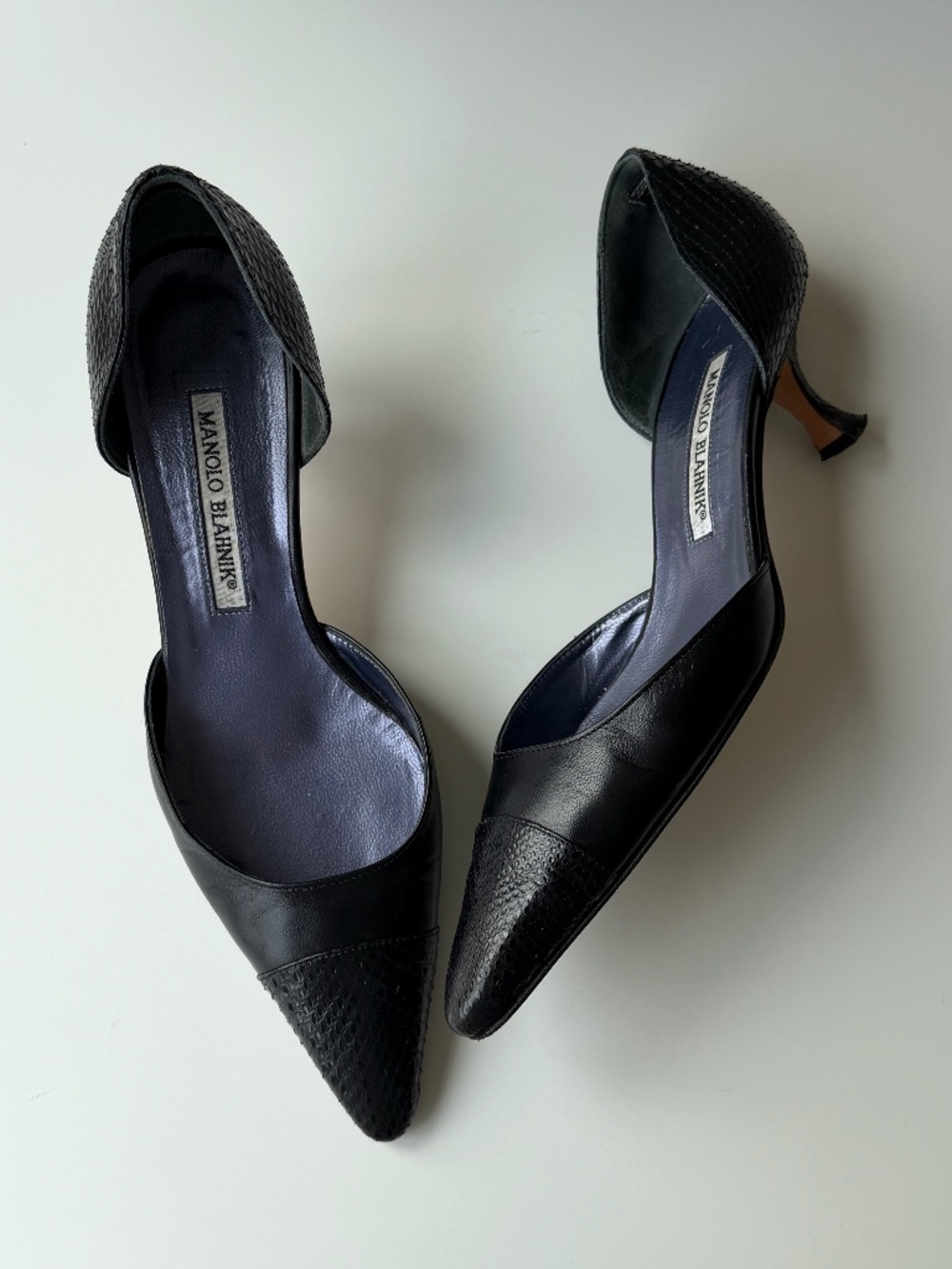 Manolo Blahnik vintage snakeskin heels, IT 36.5, ~ US 6.5